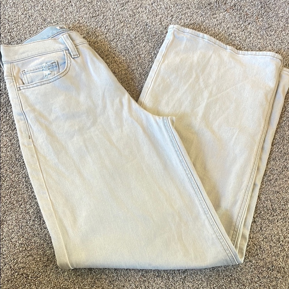 SO ultra high rise wide leg jeans light wash 5/27